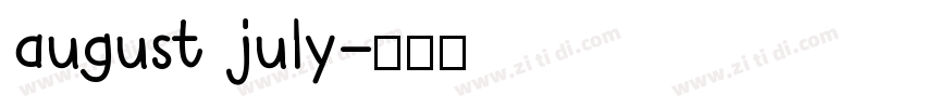 august july字体转换